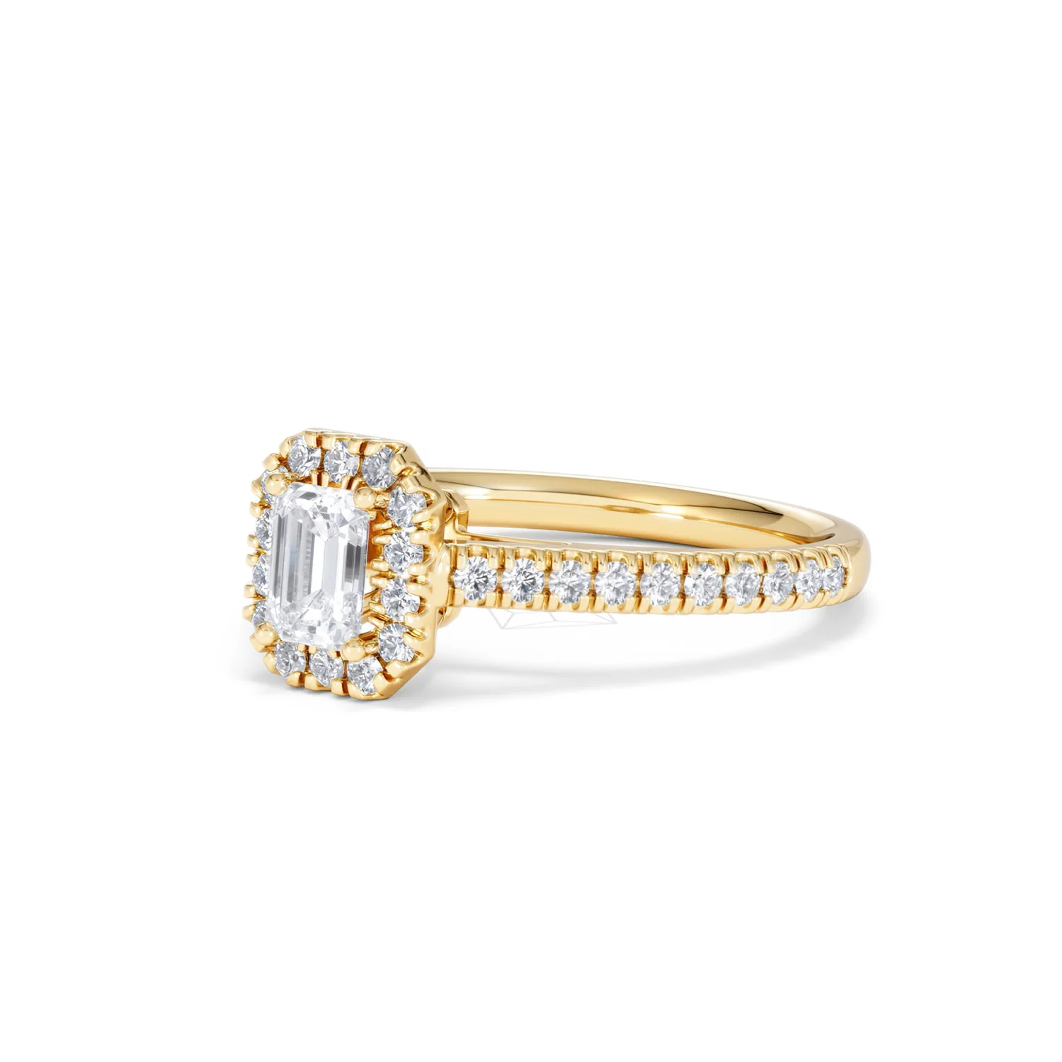 Annabelle Lab Diamond Halo Engagement Ring in 18K Gold 1ct F/VS1 - Image 80