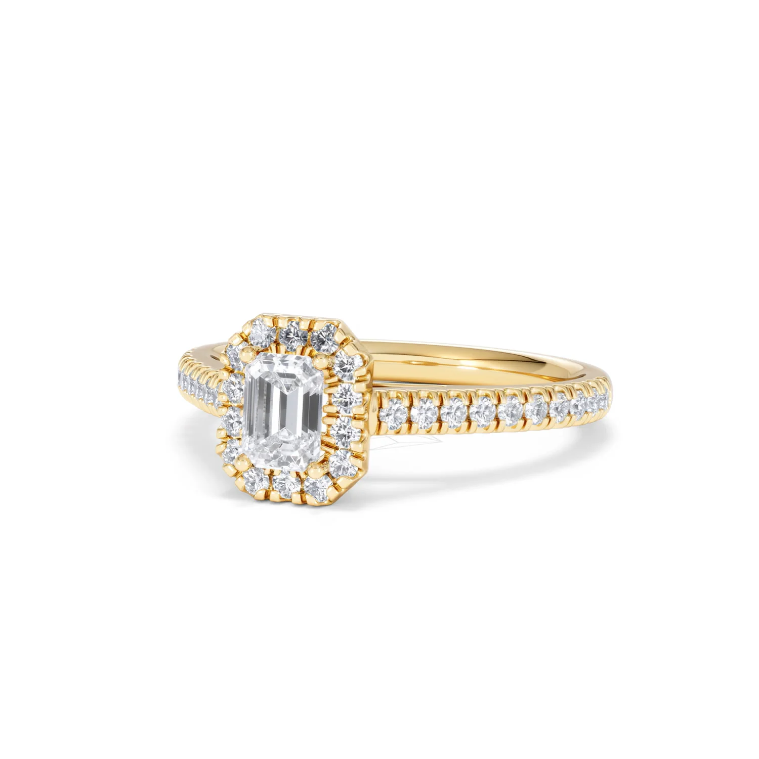 Annabelle Lab Diamond Halo Engagement Ring in 18K Gold 1ct F/VS1 - Image 83