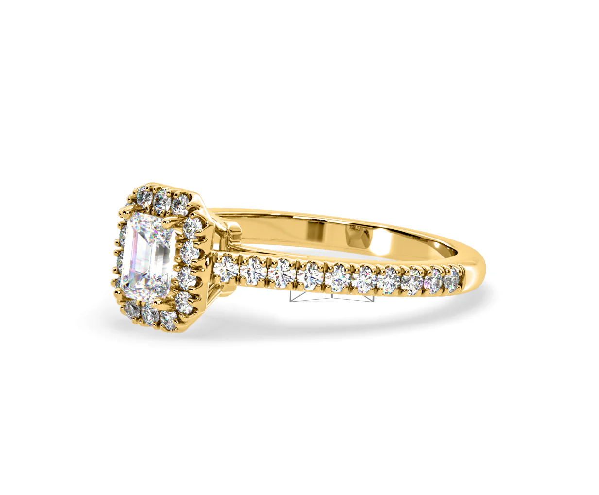 Annabelle Lab Diamond Halo Engagement Ring in 18K Gold 1ct F/VS1 - Image 98