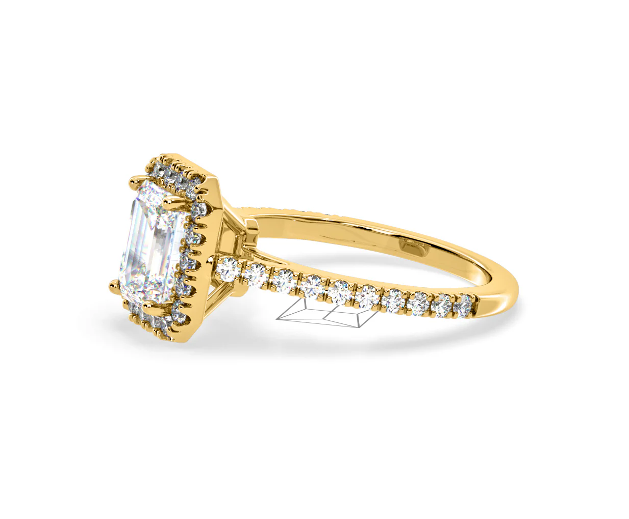 Annabelle Lab Diamond Halo Engagement Ring in 18K Gold 2.15ct F/VS1 - Image 101