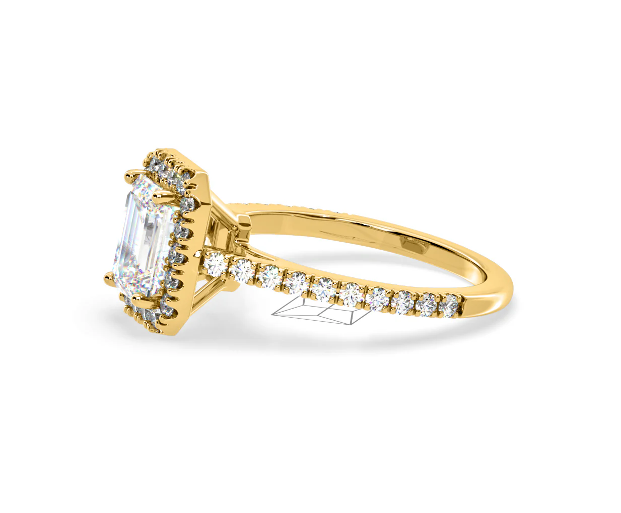 Annabelle Lab Diamond Halo Engagement Ring in 18K Gold 2.15ct F/VS1 - Image 102