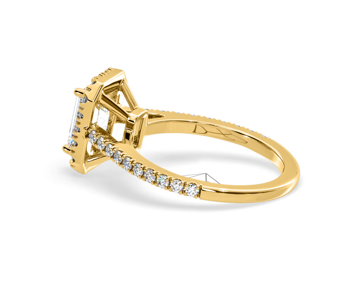 Annabelle Lab Diamond Halo Engagement Ring in 18K Gold 2.15ct F/VS1 - Image 112
