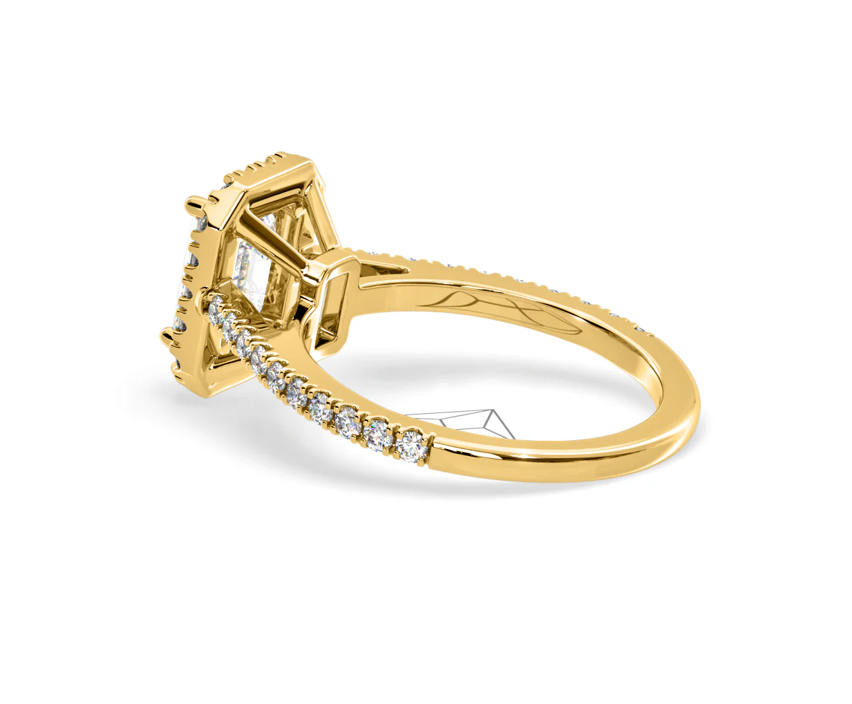 Annabelle Lab Diamond Halo Engagement Ring in 18K Gold 2.15ct F/VS1 - Image 114