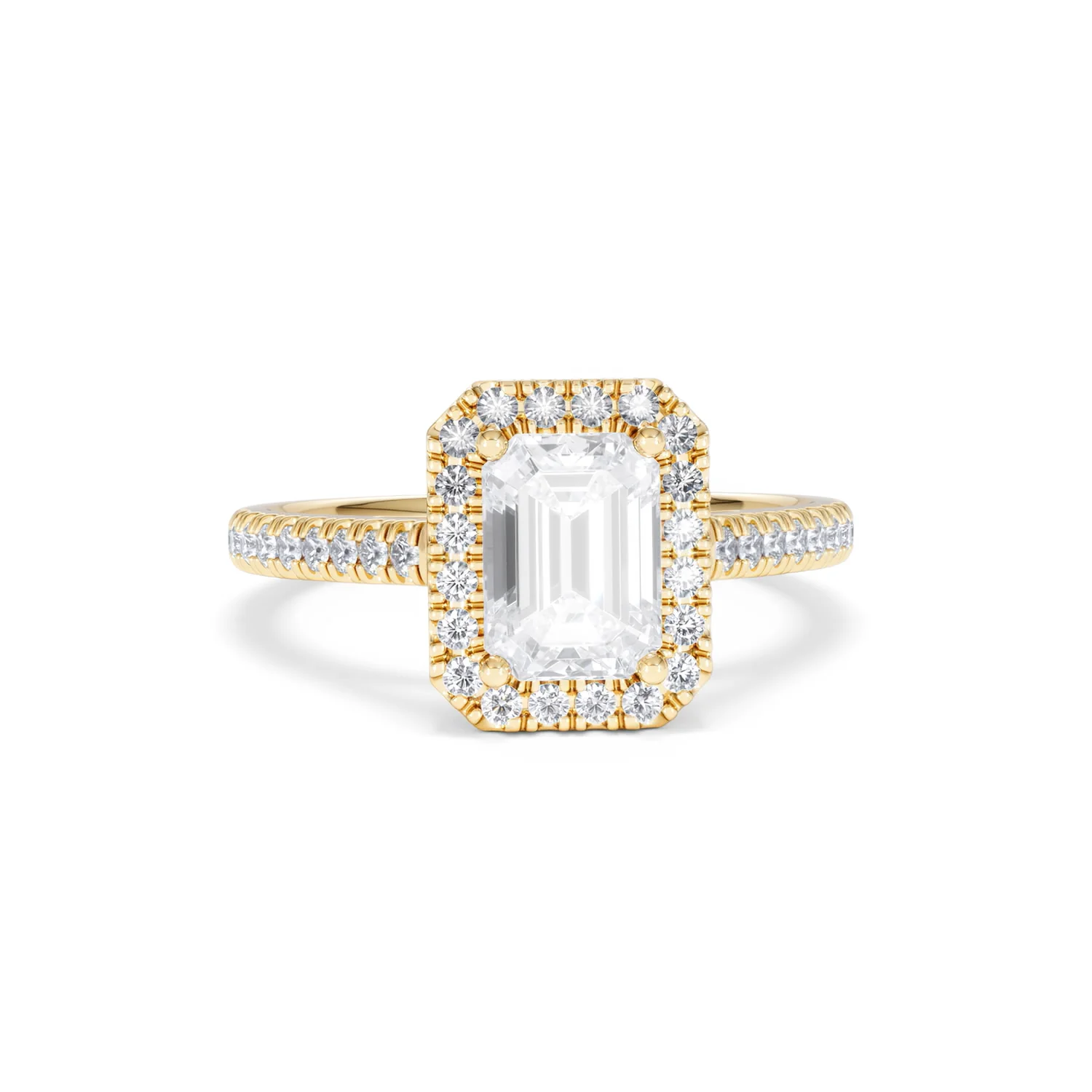 Annabelle Lab Diamond Halo Engagement Ring in 18K Gold 2.15ct F/VS1 - Image 12