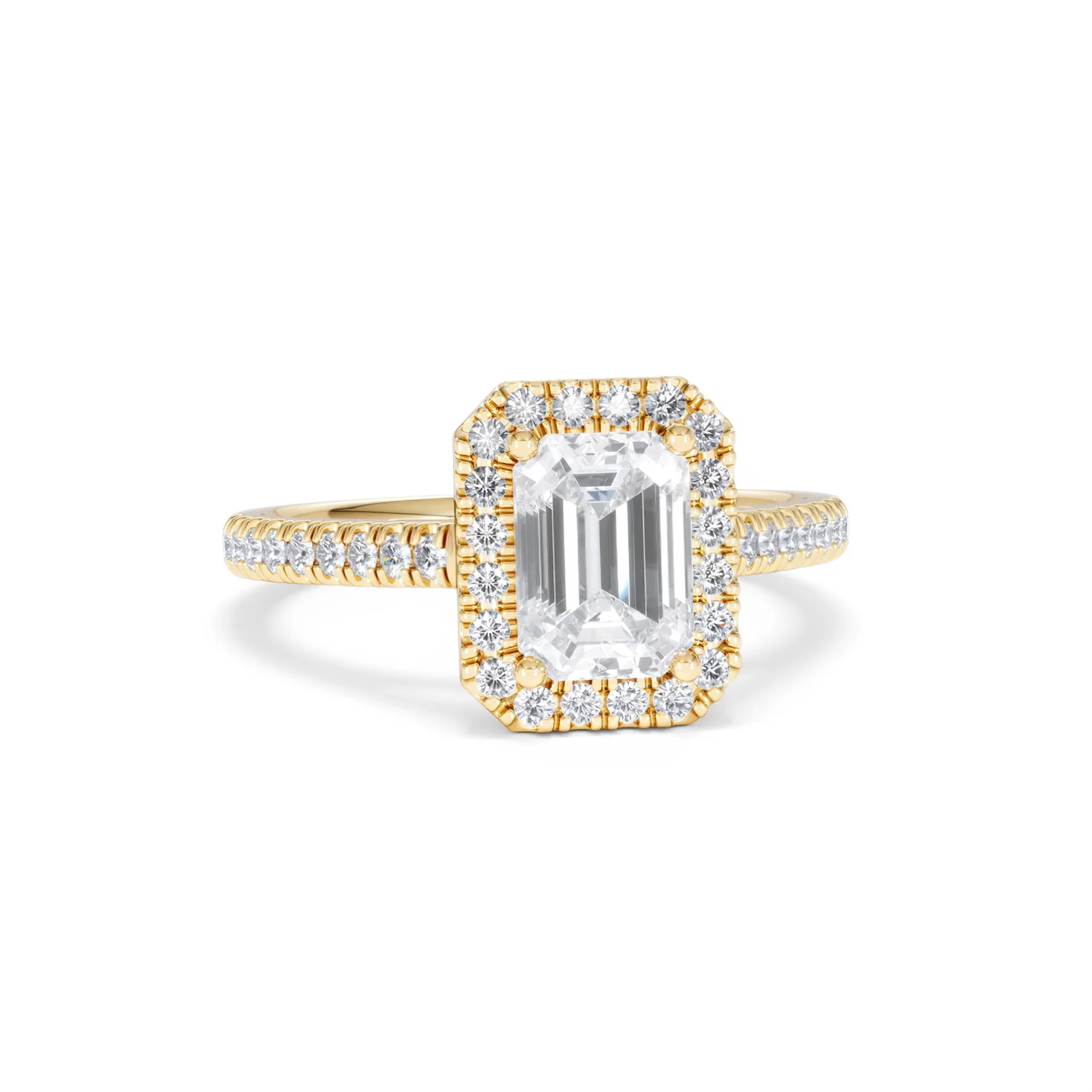 Annabelle Lab Diamond Halo Engagement Ring in 18K Gold 2.15ct F/VS1 - Image 13