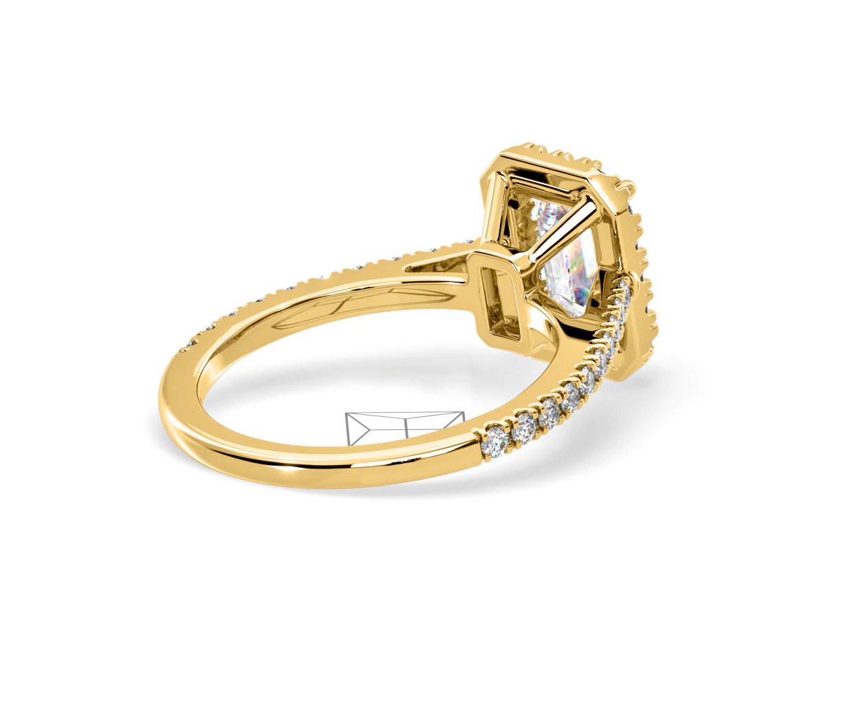 Annabelle Lab Diamond Halo Engagement Ring in 18K Gold 2.15ct F/VS1 - Image 136