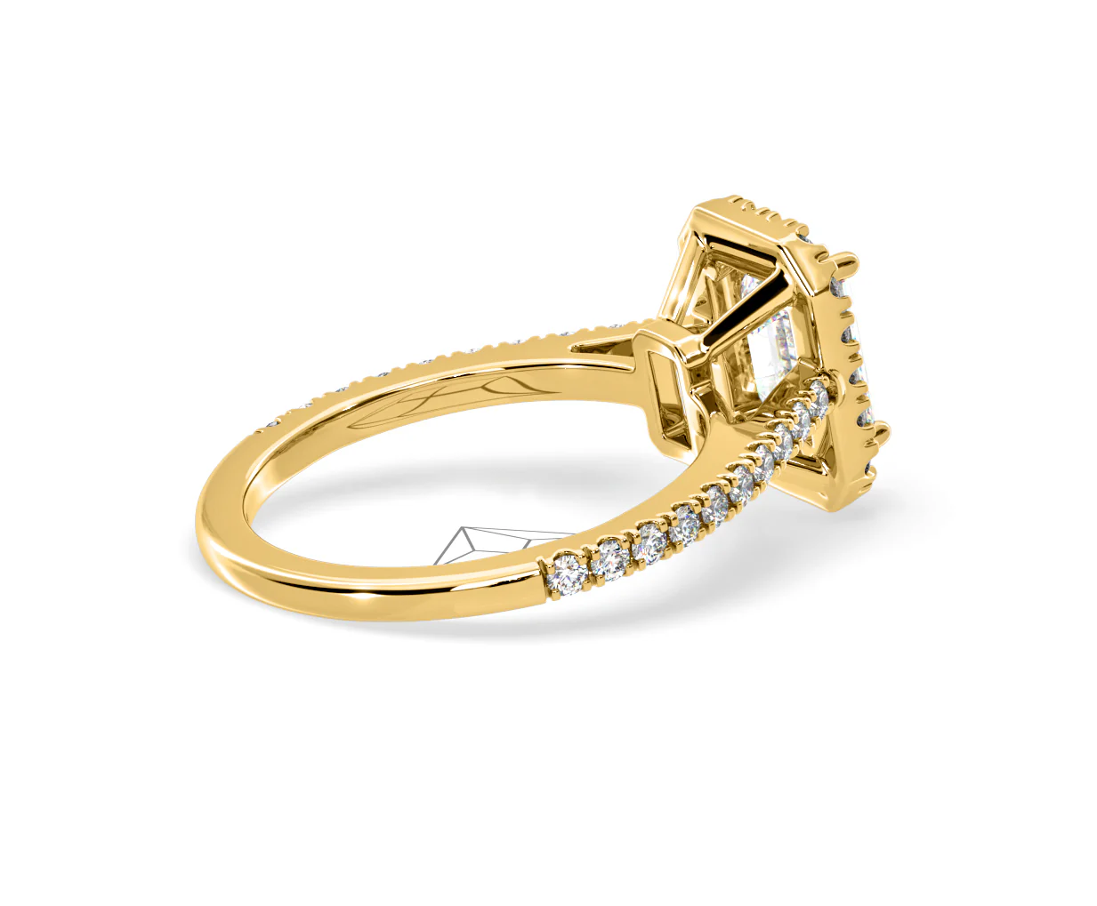 Annabelle Lab Diamond Halo Engagement Ring in 18K Gold 2.15ct F/VS1 - Image 139