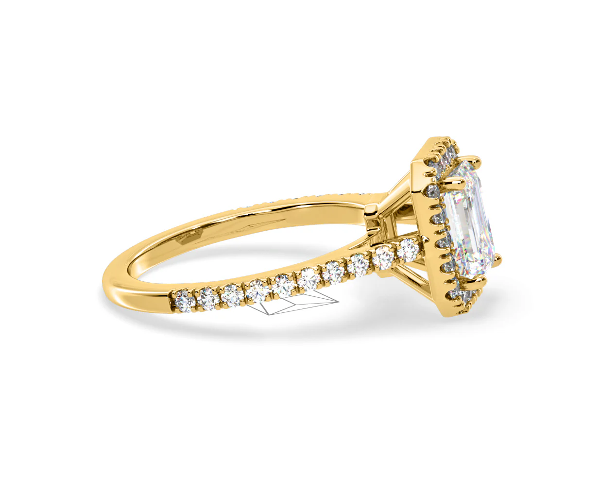 Annabelle Lab Diamond Halo Engagement Ring in 18K Gold 2.15ct F/VS1 - Image 149