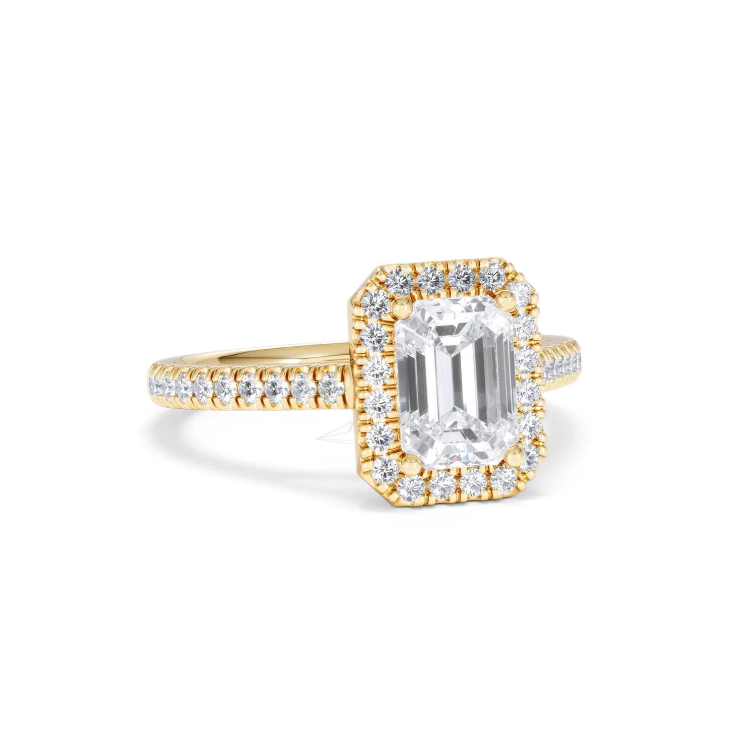 Annabelle Lab Diamond Halo Engagement Ring in 18K Gold 2.15ct F/VS1 - Image 15