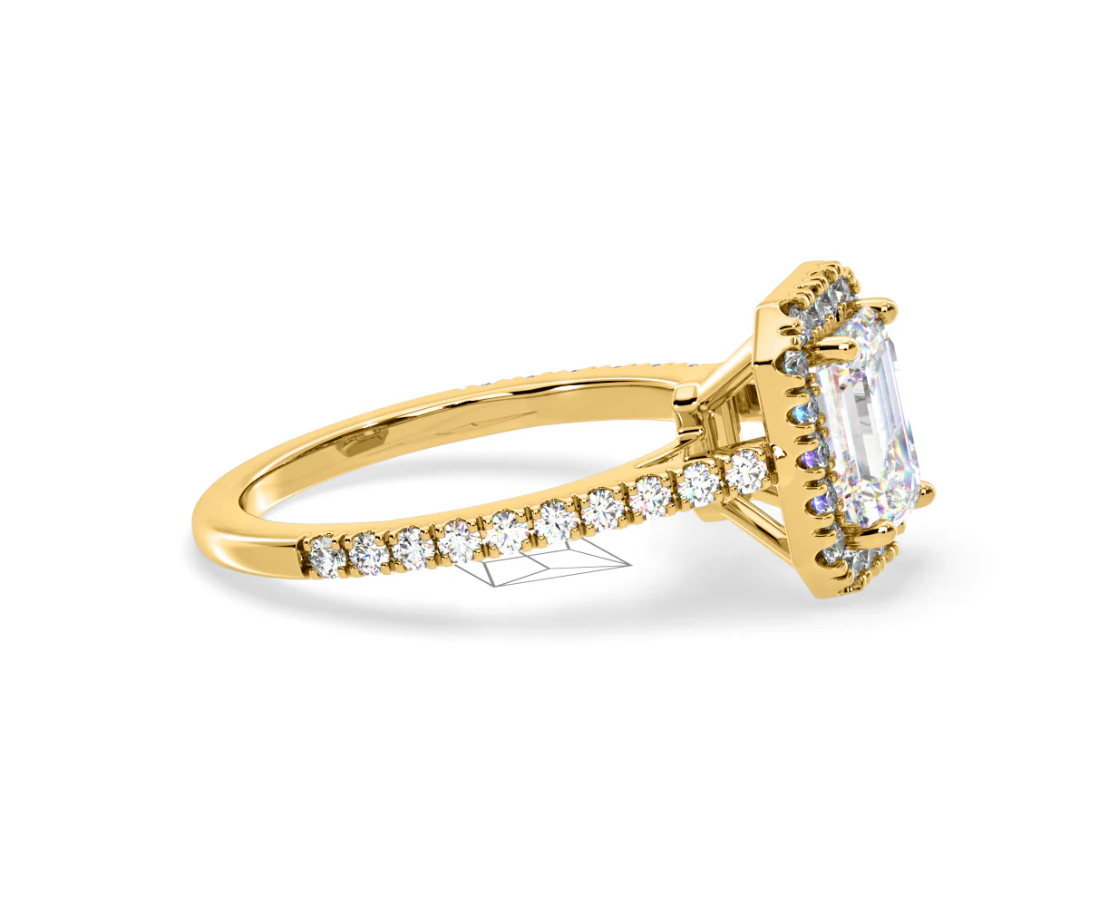 Annabelle Lab Diamond Halo Engagement Ring in 18K Gold 2.15ct F/VS1 - Image 150