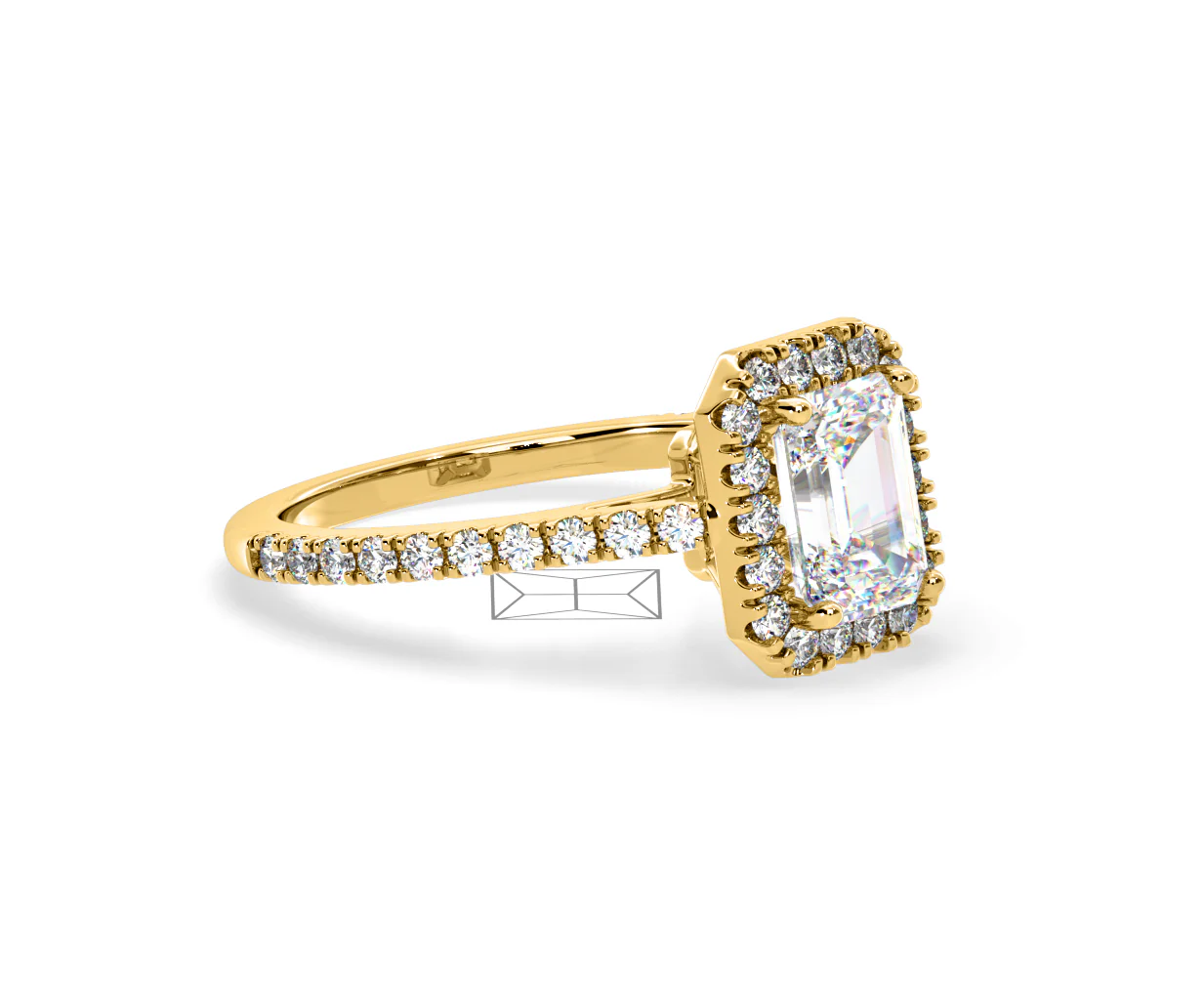 Annabelle Lab Diamond Halo Engagement Ring in 18K Gold 2.15ct F/VS1 - Image 156