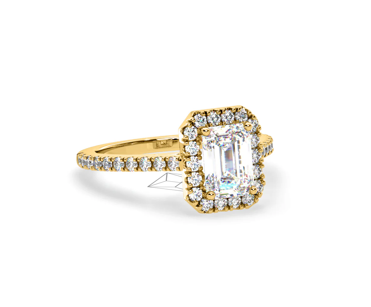Annabelle Lab Diamond Halo Engagement Ring in 18K Gold 2.15ct F/VS1 - Image 161