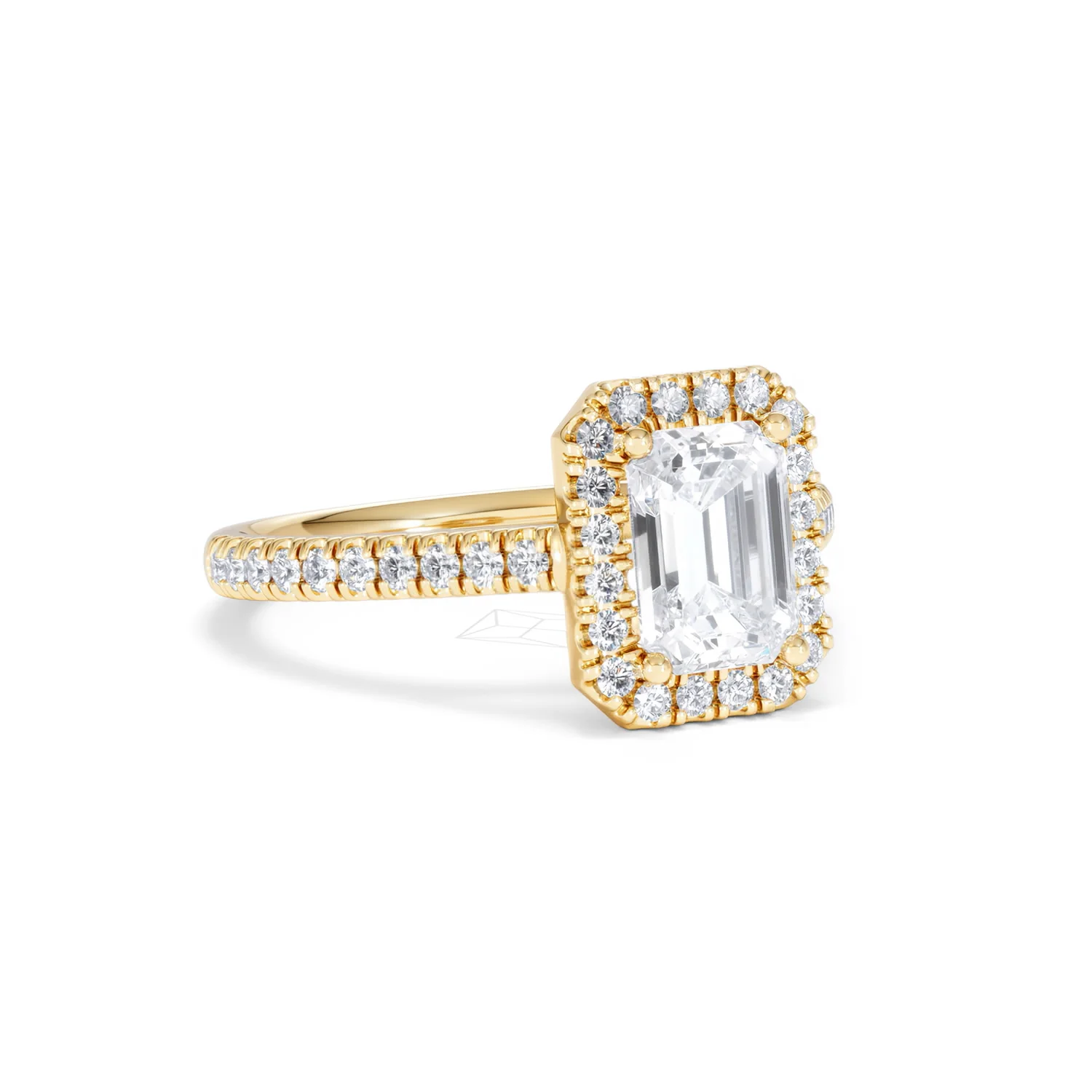 Annabelle Lab Diamond Halo Engagement Ring in 18K Gold 2.15ct F/VS1 - Image 17