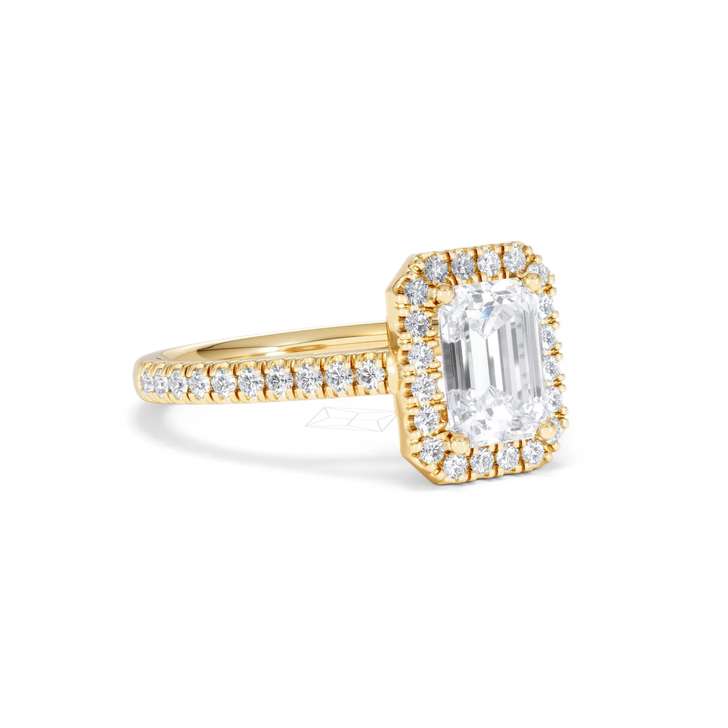 Annabelle Lab Diamond Halo Engagement Ring in 18K Gold 2.15ct F/VS1 - Image 18
