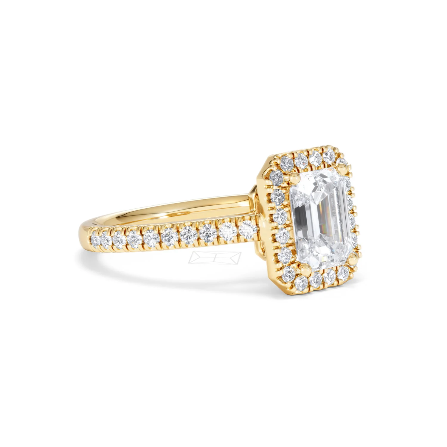 Annabelle Lab Diamond Halo Engagement Ring in 18K Gold 2.15ct F/VS1 - Image 20