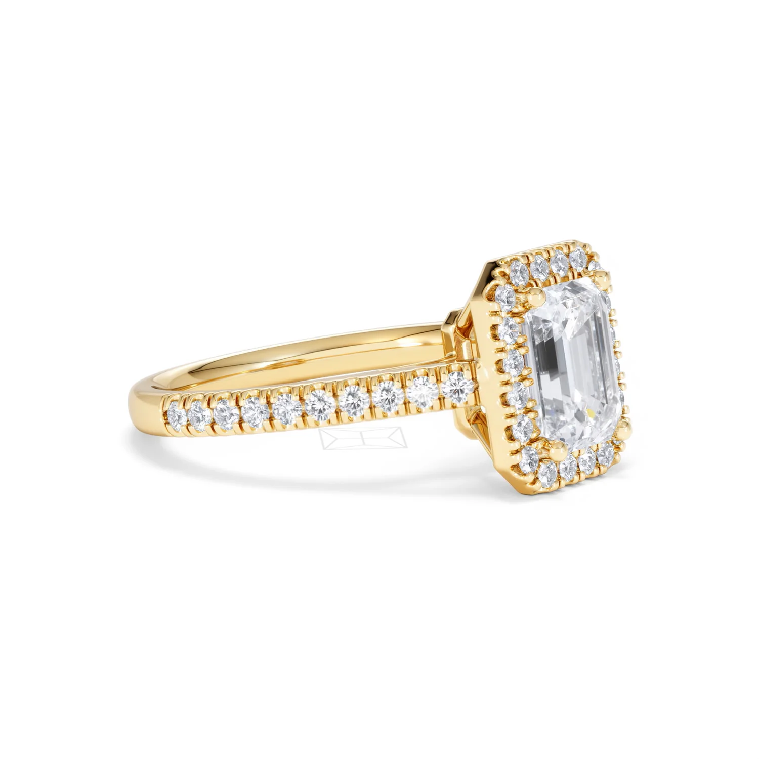 Annabelle Lab Diamond Halo Engagement Ring in 18K Gold 2.15ct F/VS1 - Image 22