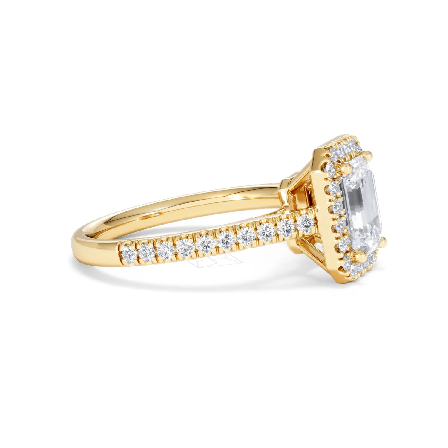 Annabelle Lab Diamond Halo Engagement Ring in 18K Gold 2.15ct F/VS1 - Image 26