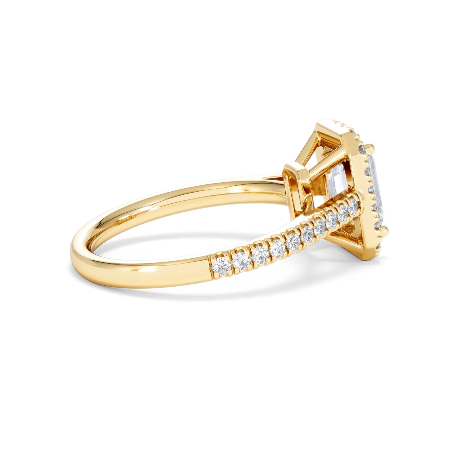 Annabelle Lab Diamond Halo Engagement Ring in 18K Gold 2.15ct F/VS1 - Image 35