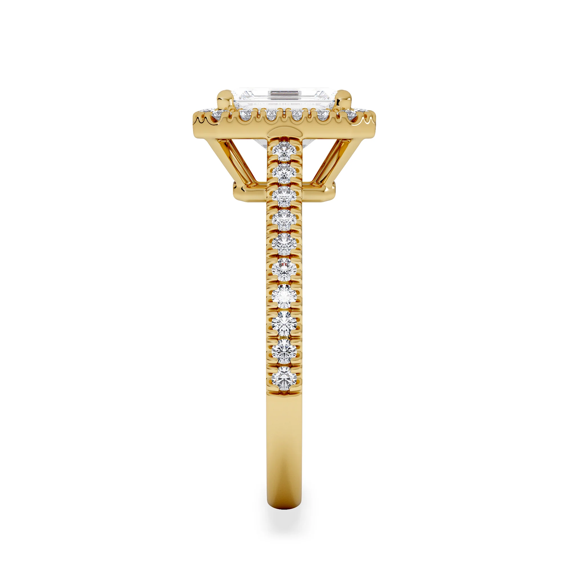 Annabelle Lab Diamond Halo Engagement Ring in 18K Gold 2.15ct F/VS1 - Image 5