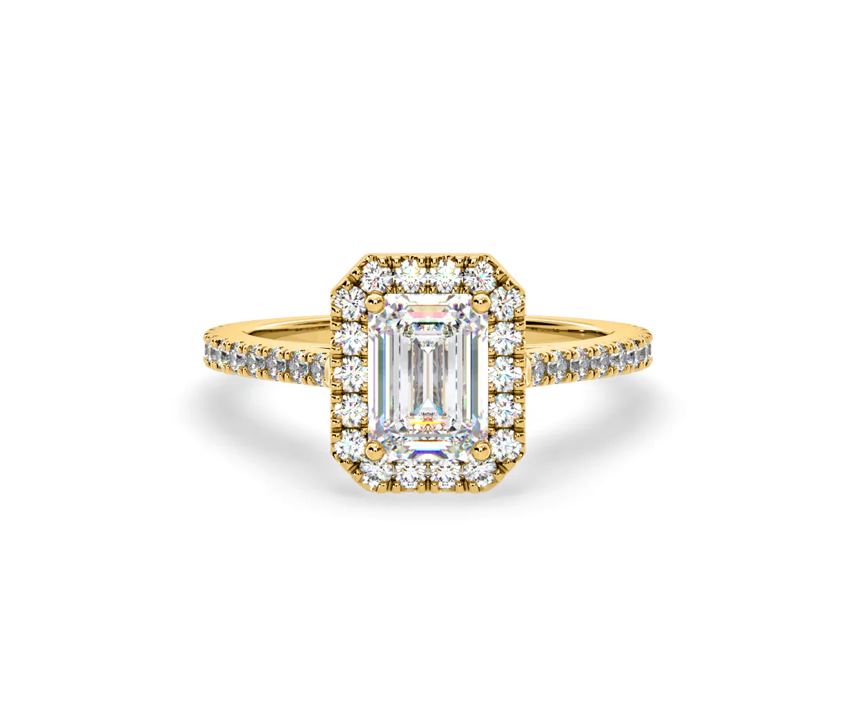 Annabelle Lab Diamond Halo Engagement Ring in 18K Gold 2.15ct F/VS1 - Image 7