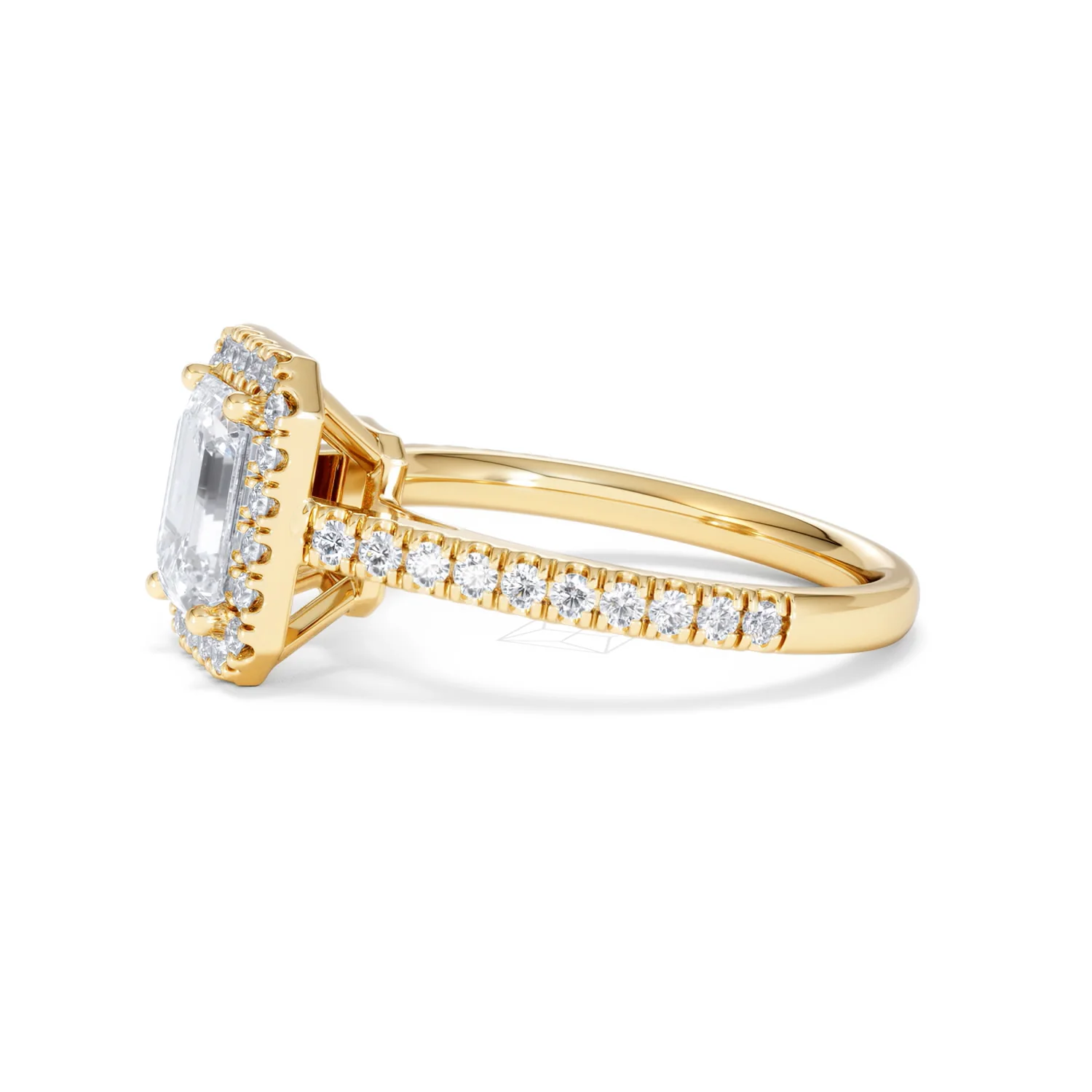 Annabelle Lab Diamond Halo Engagement Ring in 18K Gold 2.15ct F/VS1 - Image 75
