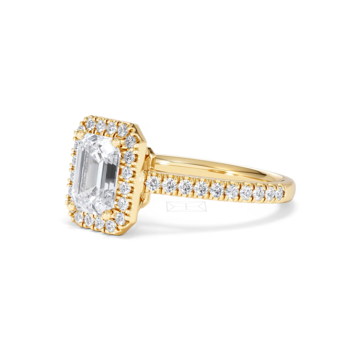 Annabelle Lab Diamond Halo Engagement Ring in 18K Gold 2.15ct F/VS1 - Image 81