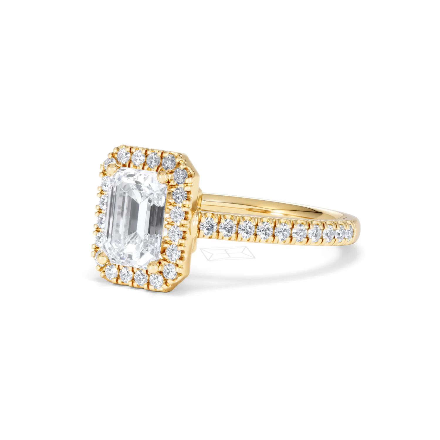 Annabelle Lab Diamond Halo Engagement Ring in 18K Gold 2.15ct F/VS1 - Image 83