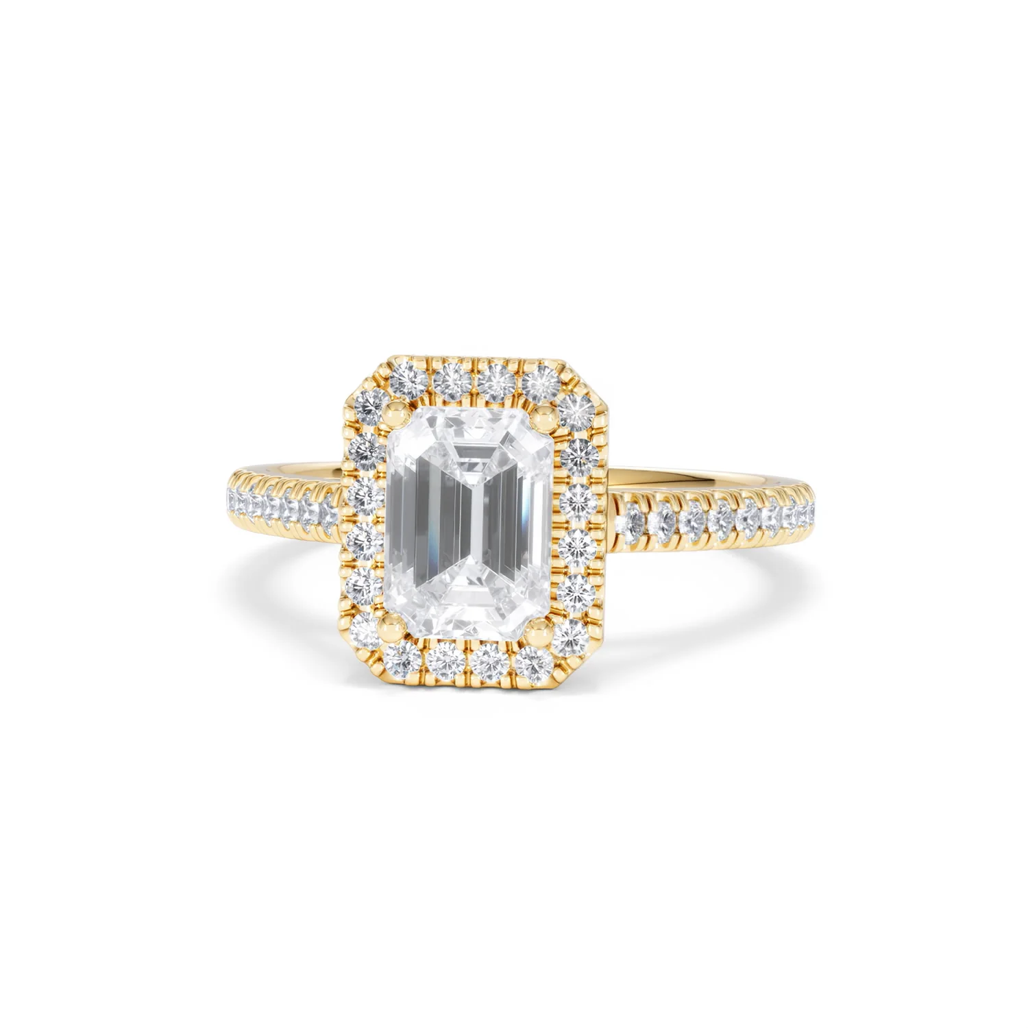 Annabelle Lab Diamond Halo Engagement Ring in 18K Gold 2.15ct F/VS1 - Image 89