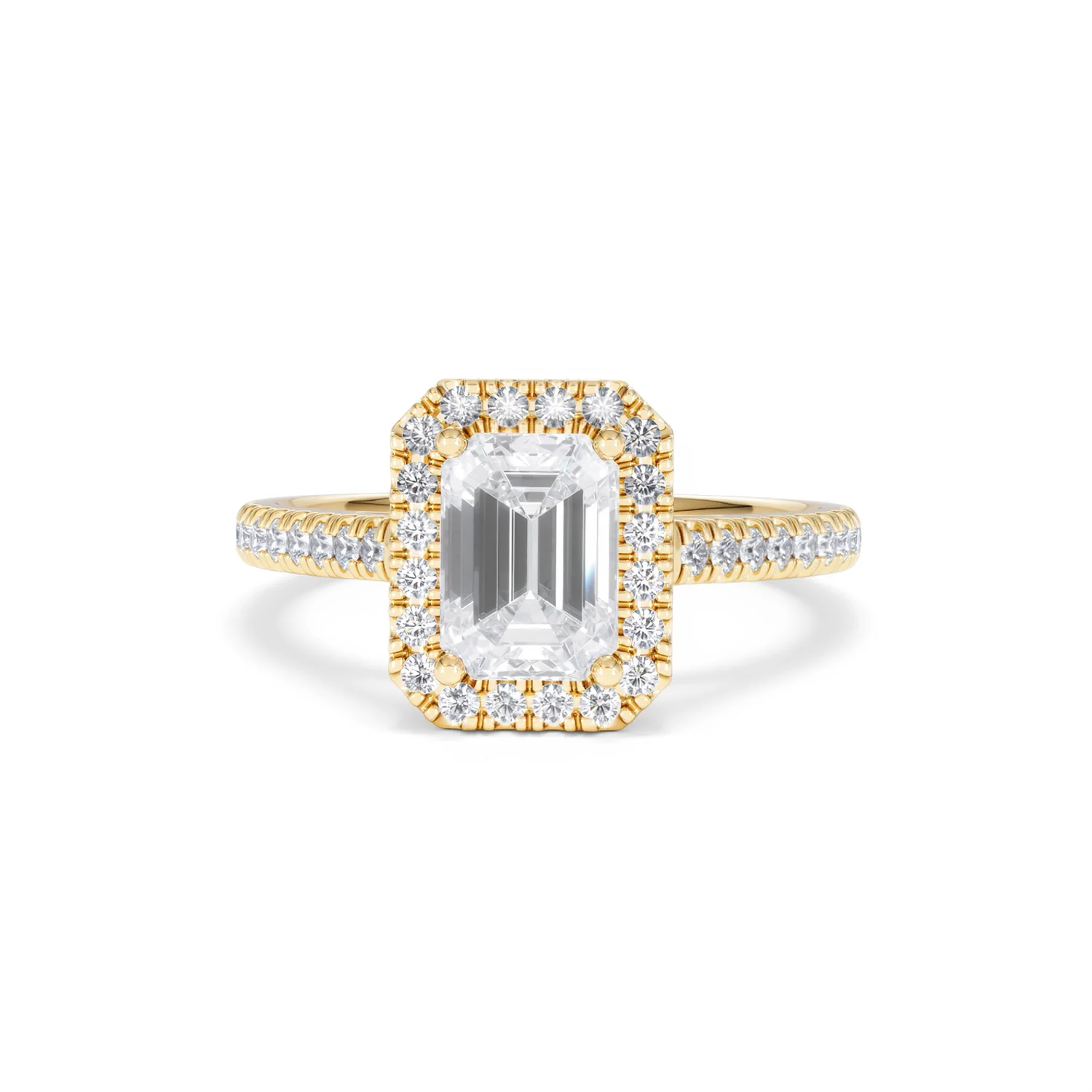 Annabelle Lab Diamond Halo Engagement Ring in 18K Gold 2.15ct F/VS1 - Image 90