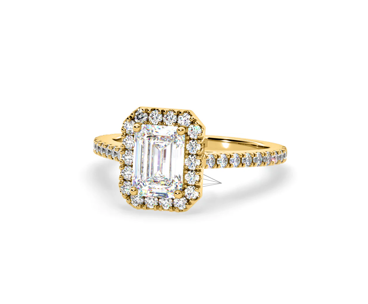 Annabelle Lab Diamond Halo Engagement Ring in 18K Gold 2.75ct F/VS1 - Image 10