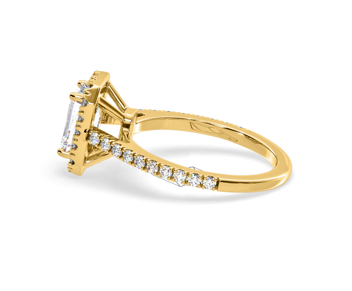 Annabelle Lab Diamond Halo Engagement Ring in 18K Gold 2.75ct F/VS1 - Image 109