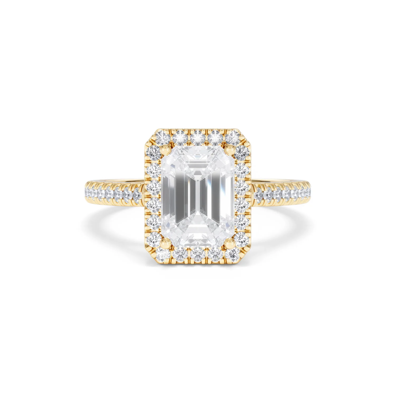 Annabelle Lab Diamond Halo Engagement Ring in 18K Gold 2.75ct F/VS1 - Image 11