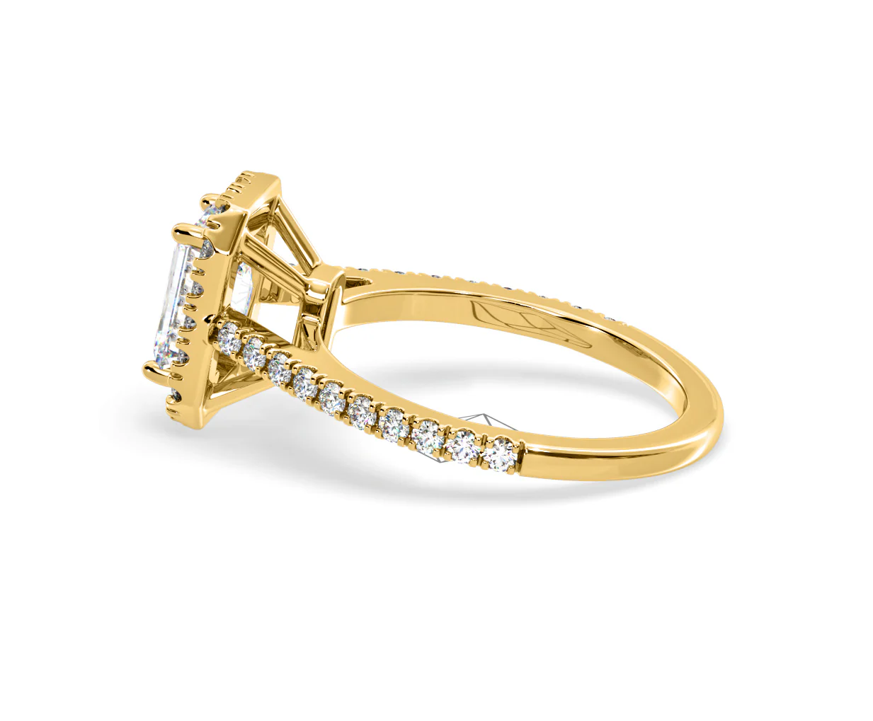 Annabelle Lab Diamond Halo Engagement Ring in 18K Gold 2.75ct F/VS1 - Image 110