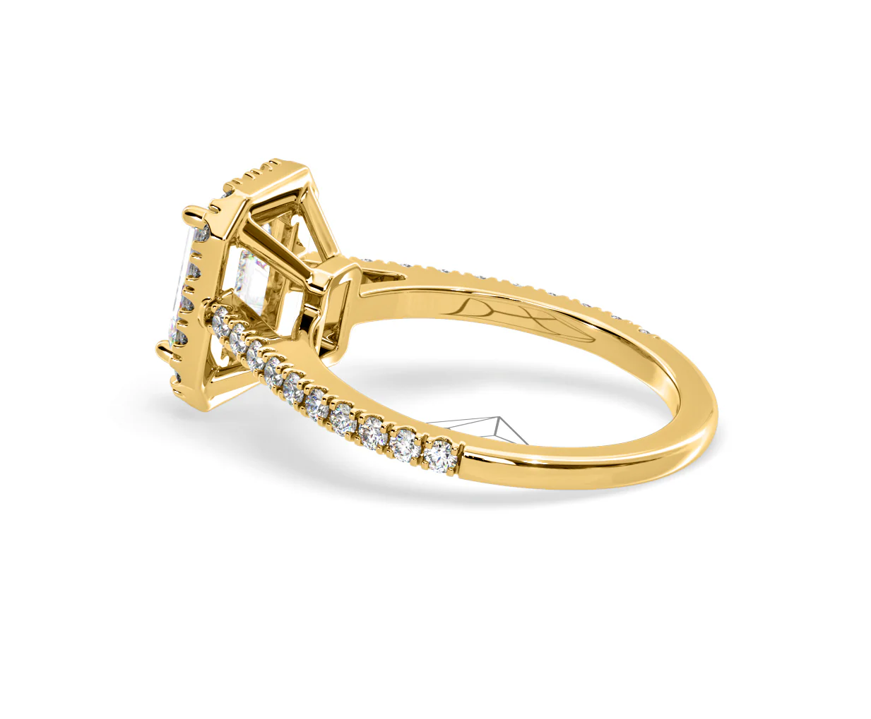 Annabelle Lab Diamond Halo Engagement Ring in 18K Gold 2.75ct F/VS1 - Image 113
