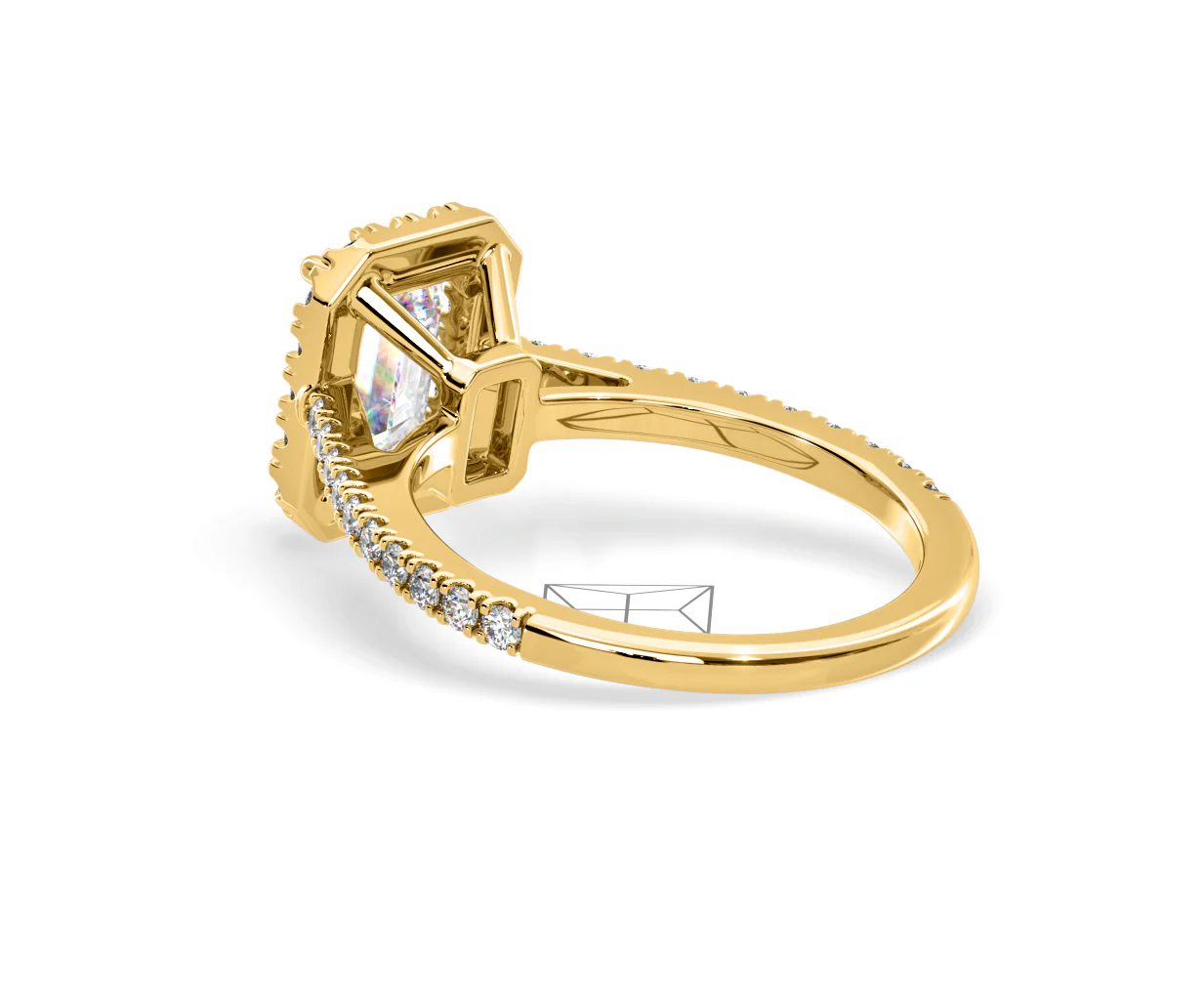 Annabelle Lab Diamond Halo Engagement Ring in 18K Gold 2.75ct F/VS1 - Image 117