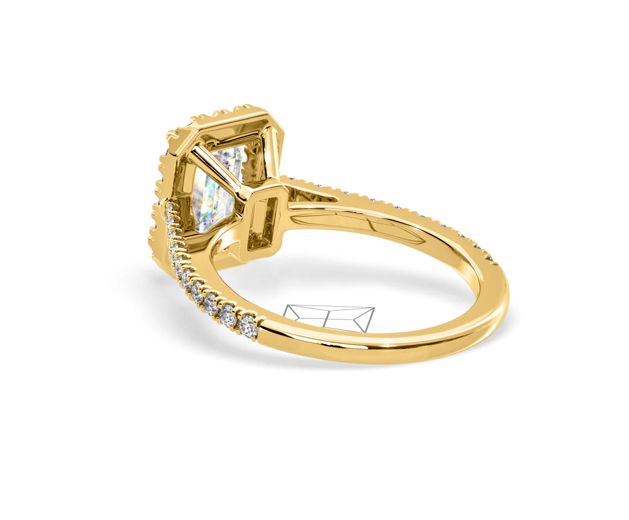 Annabelle Lab Diamond Halo Engagement Ring in 18K Gold 2.75ct F/VS1 - Image 118