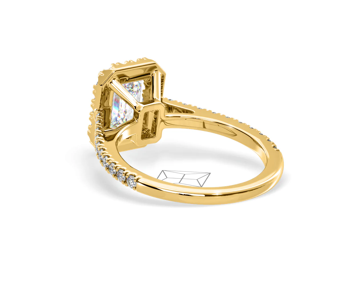 Annabelle Lab Diamond Halo Engagement Ring in 18K Gold 2.75ct F/VS1 - Image 119
