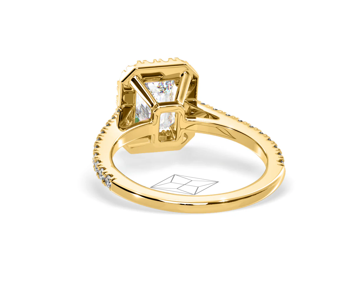 Annabelle Lab Diamond Halo Engagement Ring in 18K Gold 2.75ct F/VS1 - Image 123