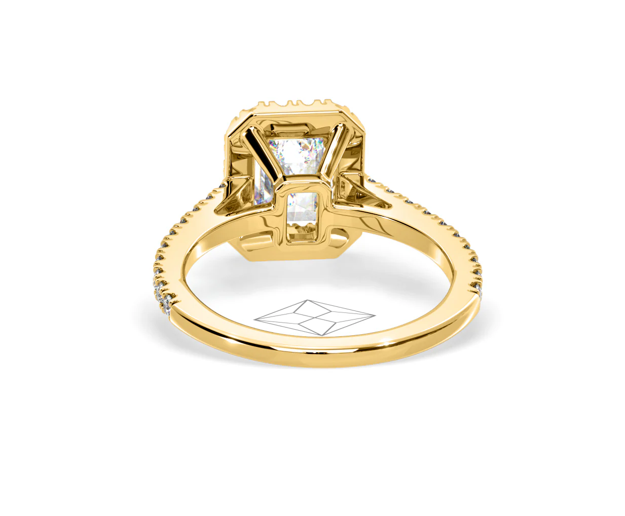 Annabelle Lab Diamond Halo Engagement Ring in 18K Gold 2.75ct F/VS1 - Image 125