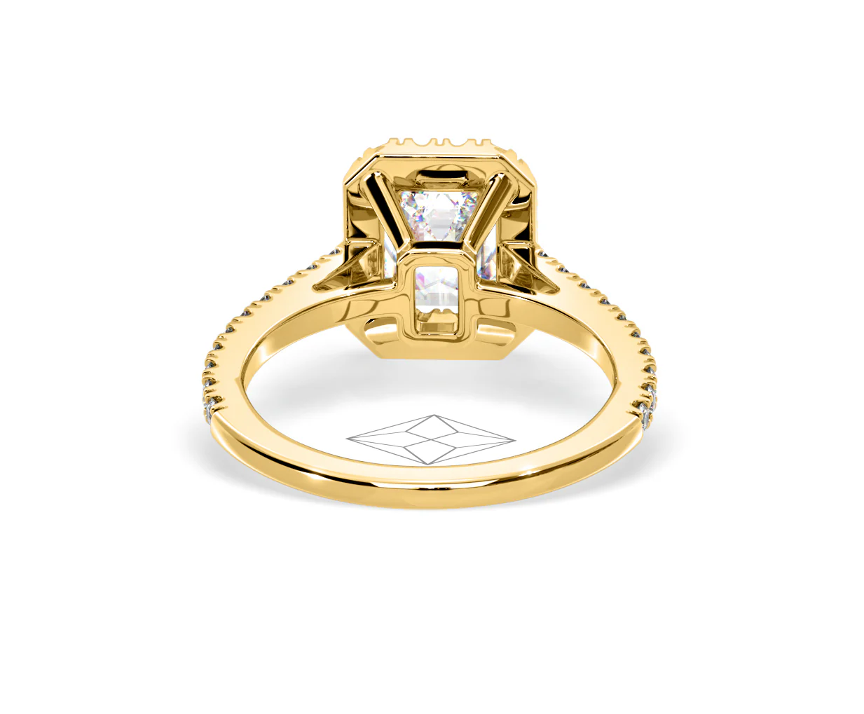Annabelle Lab Diamond Halo Engagement Ring in 18K Gold 2.75ct F/VS1 - Image 127