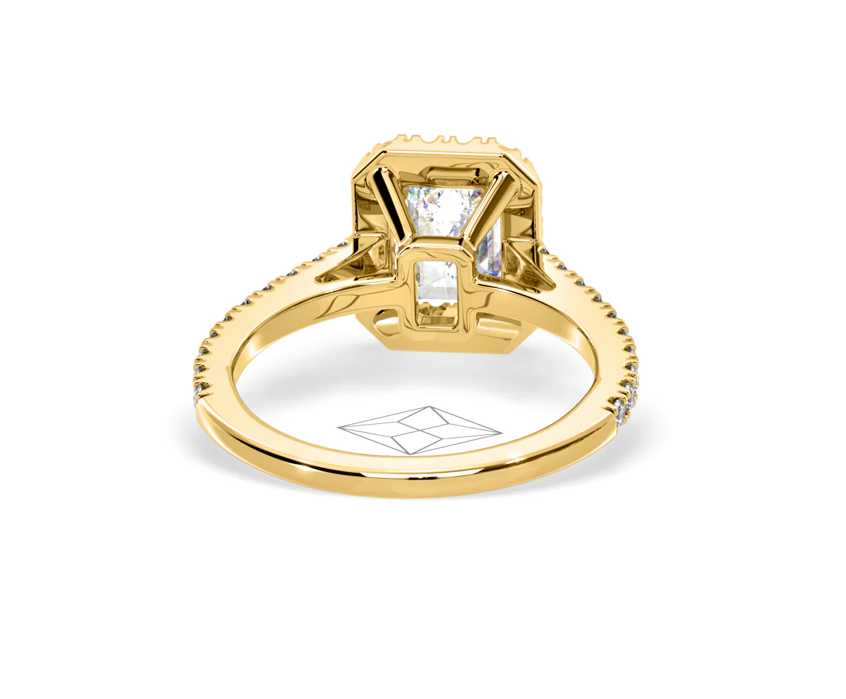 Annabelle Lab Diamond Halo Engagement Ring in 18K Gold 2.75ct F/VS1 - Image 128