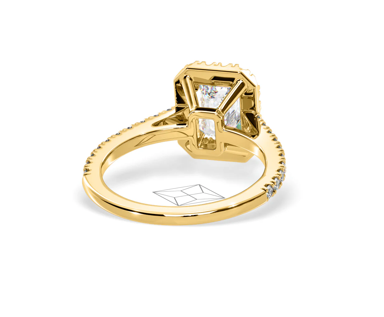 Annabelle Lab Diamond Halo Engagement Ring in 18K Gold 2.75ct F/VS1 - Image 130