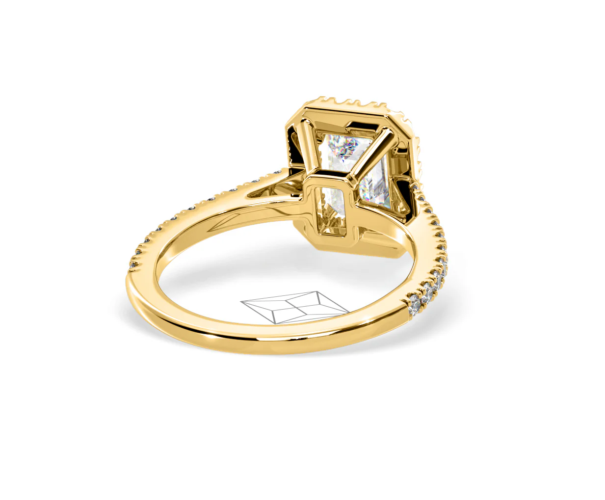 Annabelle Lab Diamond Halo Engagement Ring in 18K Gold 2.75ct F/VS1 - Image 131