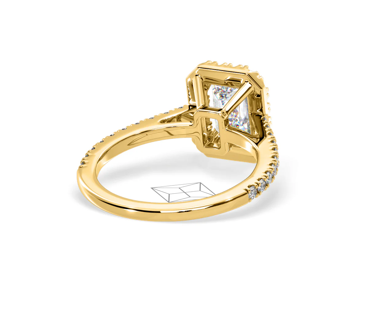 Annabelle Lab Diamond Halo Engagement Ring in 18K Gold 2.75ct F/VS1 - Image 132