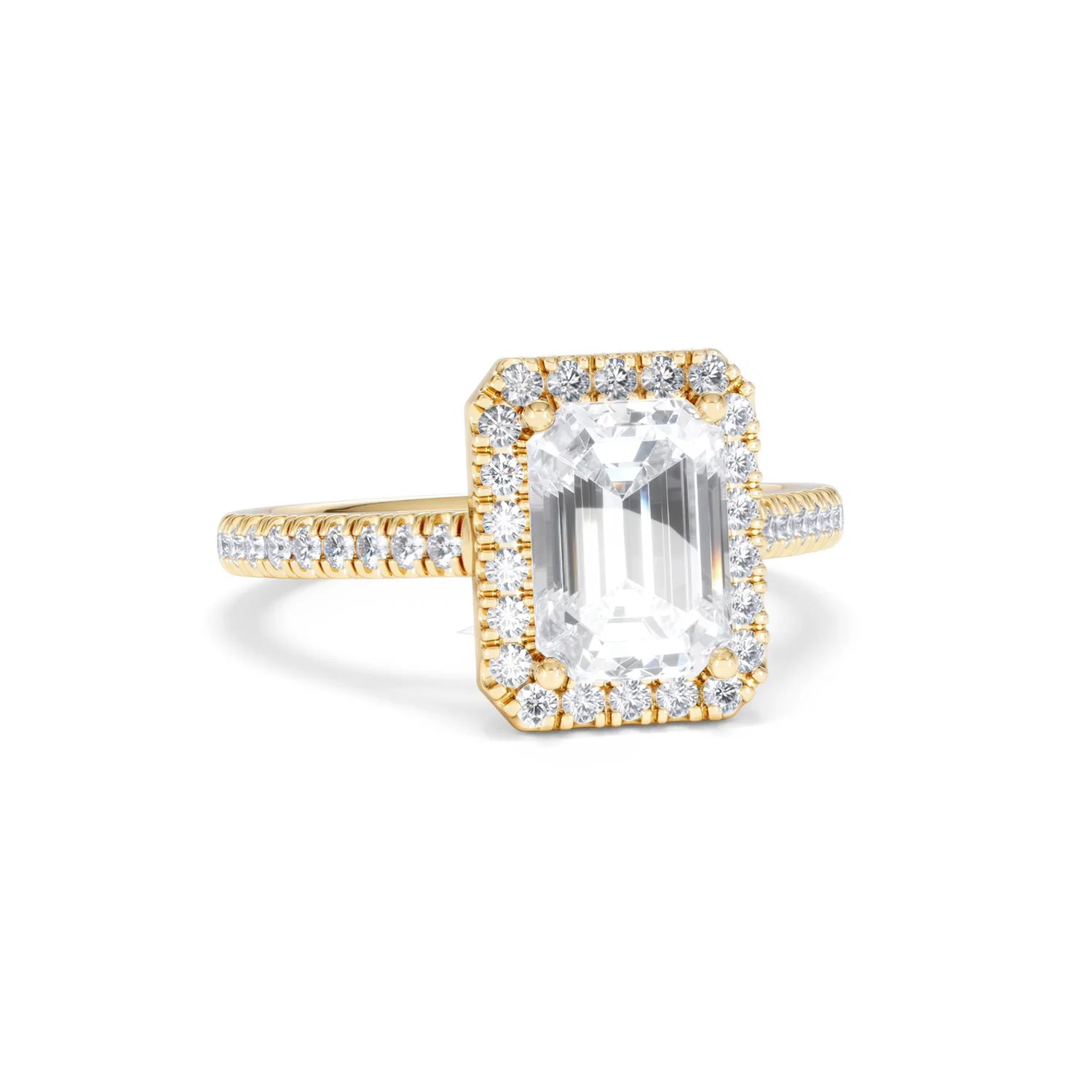 Annabelle Lab Diamond Halo Engagement Ring in 18K Gold 2.75ct F/VS1 - Image 14