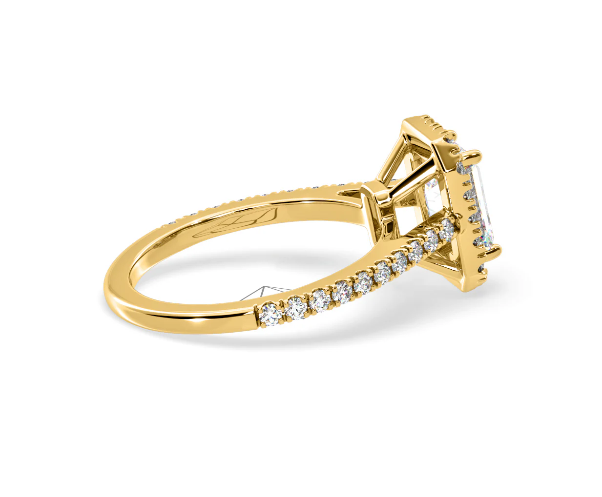 Annabelle Lab Diamond Halo Engagement Ring in 18K Gold 2.75ct F/VS1 - Image 142