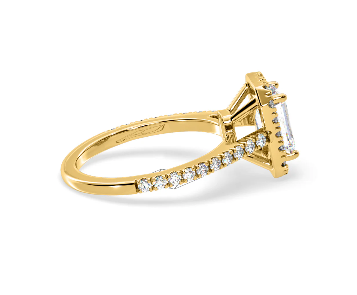 Annabelle Lab Diamond Halo Engagement Ring in 18K Gold 2.75ct F/VS1 - Image 144