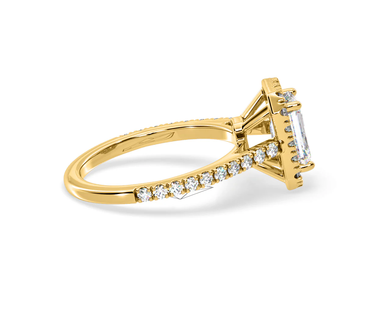 Annabelle Lab Diamond Halo Engagement Ring in 18K Gold 2.75ct F/VS1 - Image 145