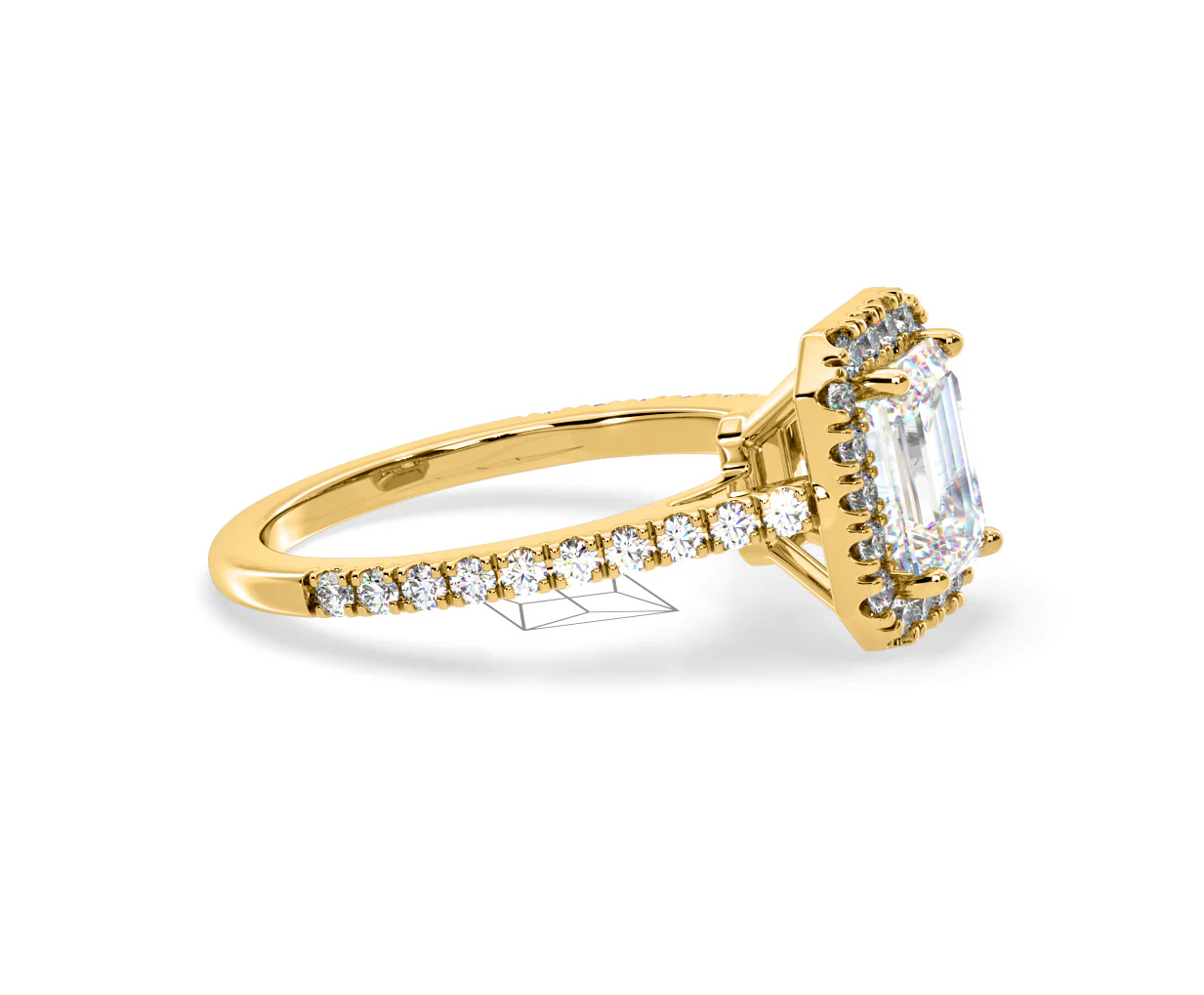 Annabelle Lab Diamond Halo Engagement Ring in 18K Gold 2.75ct F/VS1 - Image 151