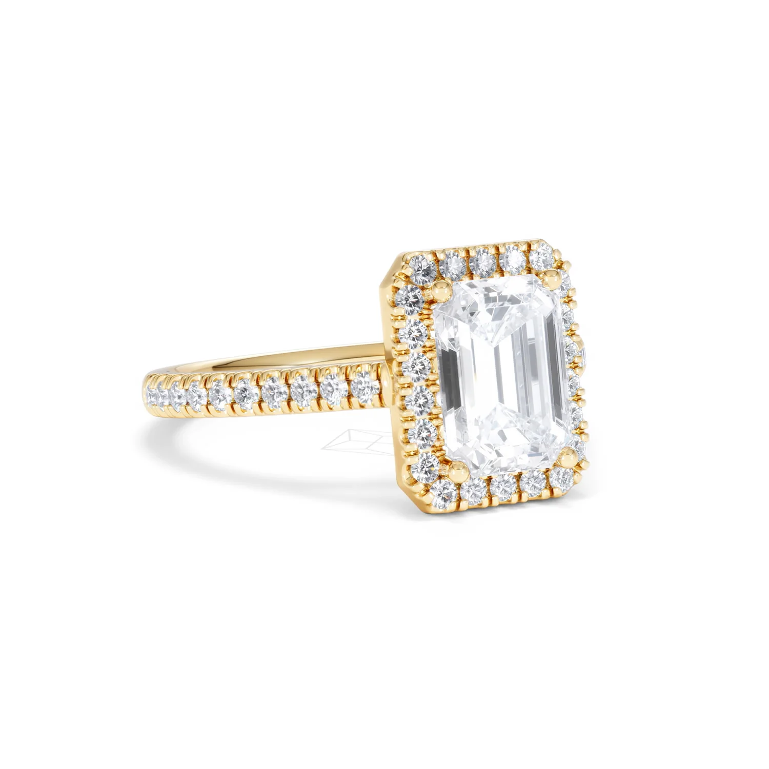 Annabelle Lab Diamond Halo Engagement Ring in 18K Gold 2.75ct F/VS1 - Image 17